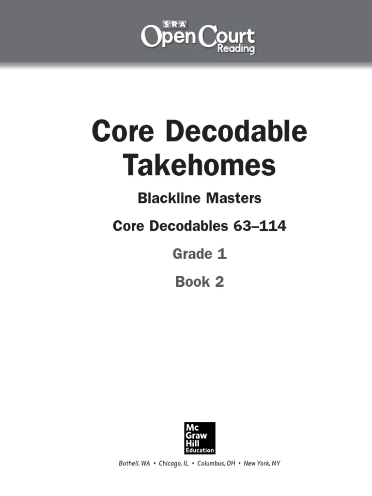 Grade 1 Core Decodable Takehomes | PDF