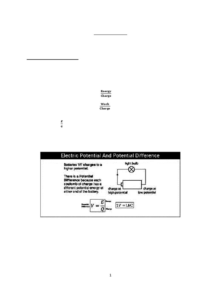 Understanding Electric Potential and EMF | PDF