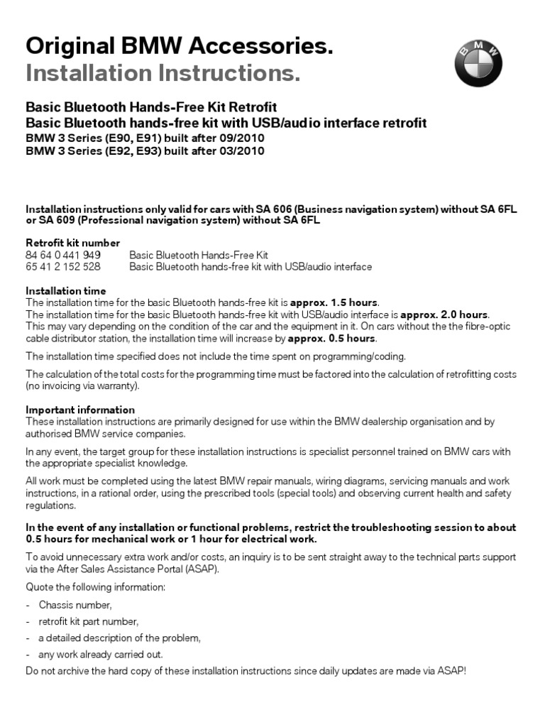 Bluetooth Retrofit After 2010_EDoc2063971788 | Electrical Connector |  Manufactured Goods