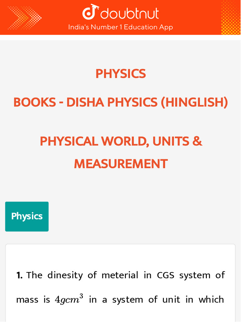 Physics Measurement and Units Quiz | PDF | Metre | Force