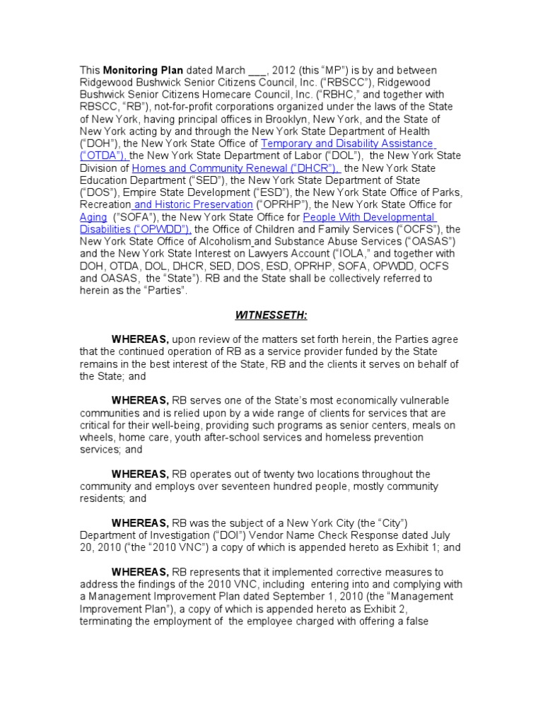 Temporary and Disability Assistance ("OTDA"), Homes and Community