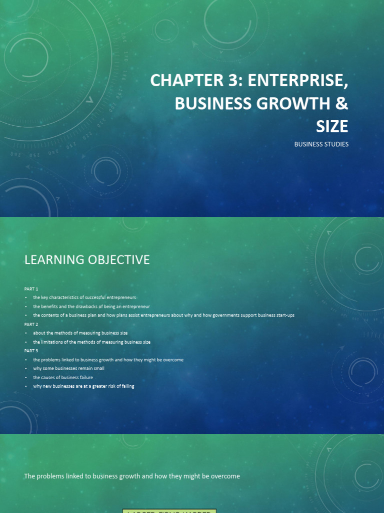 Chapter 3 Enterprise, Business Growth Size (Part 3) | PDF | Mergers And ...
