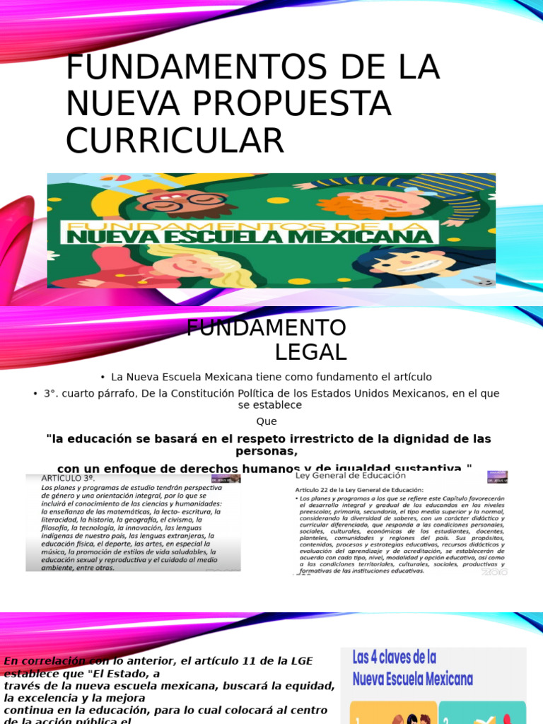 Fundamentos de La Nueva Propuesta Curricular. Presentacion 2 ...