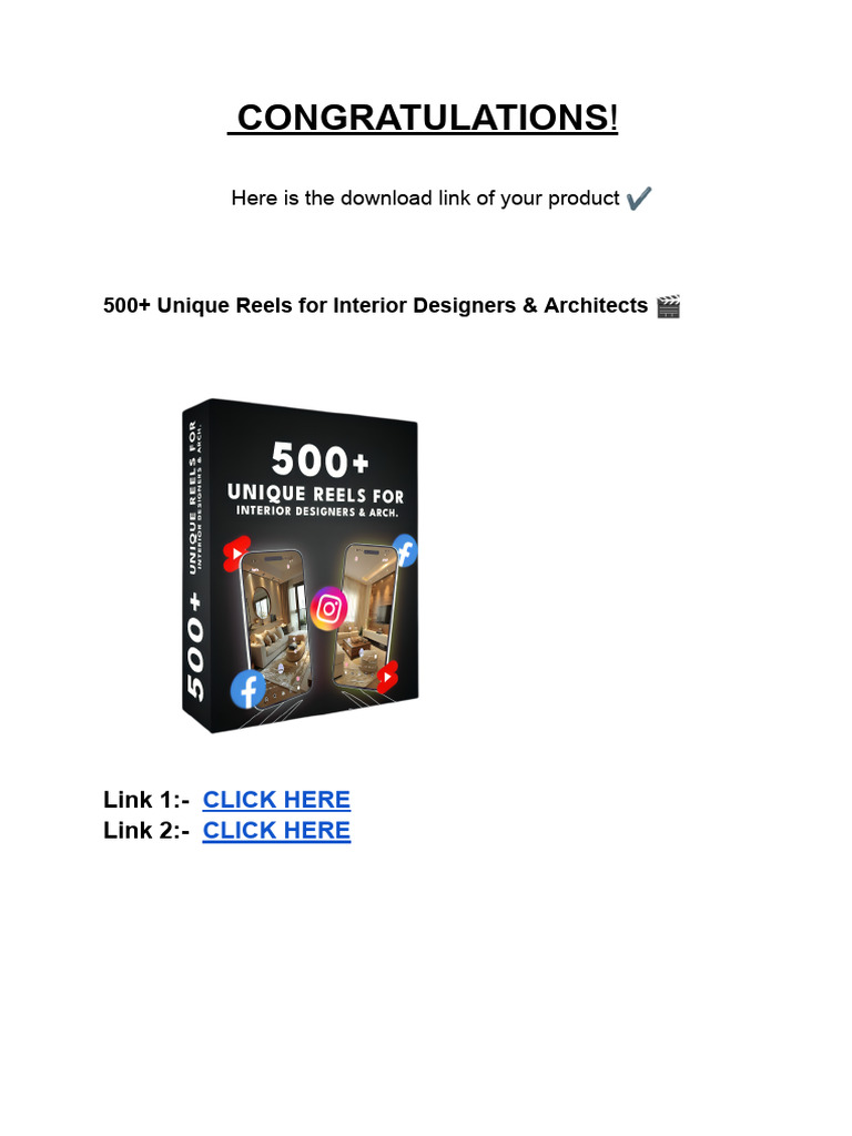 500+ Interior Design Reels Bundle | PDF