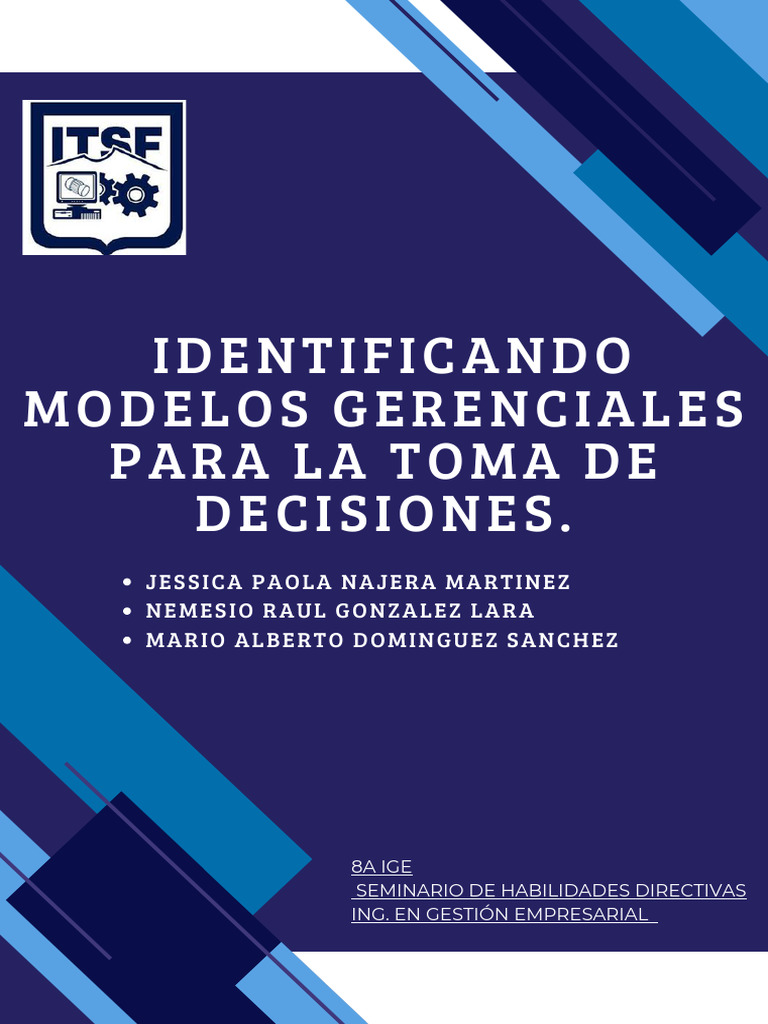 Modelos Gerenciales en Toma de Decisiones | PDF | Toma de decisiones ...