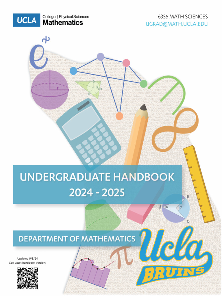 2024 2025 Undergraduate Handbook Department of Mathematics Version 4 ...