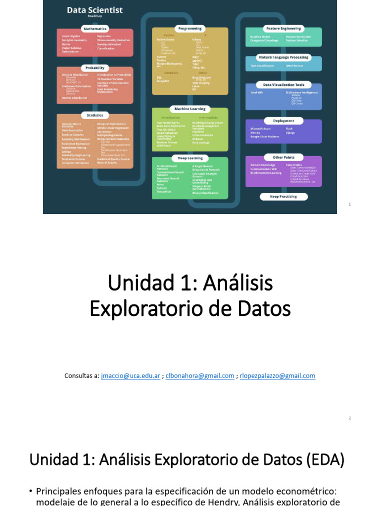 Intro + 1a Unidad 1 - Eda | PDF | Estimador | Media