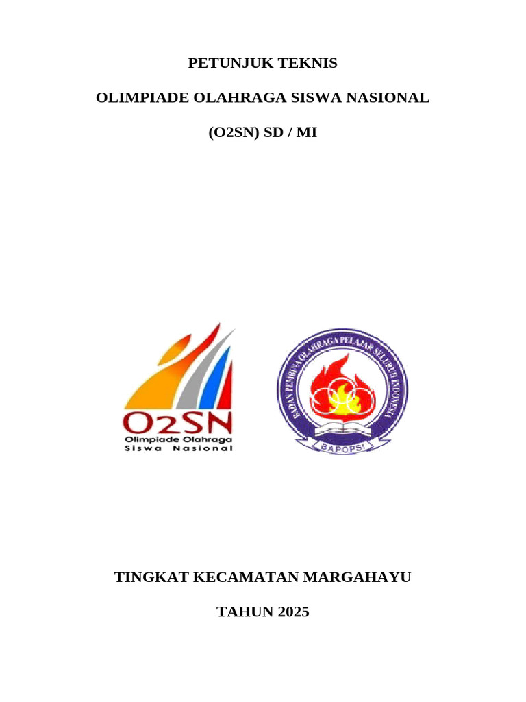 Petunjuk O2SN SD/MI Margahayu 2025 | PDF