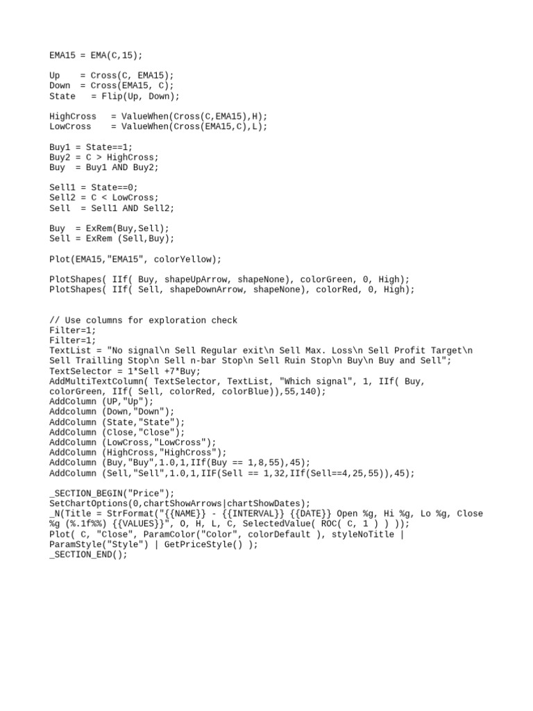 EMA 15 Crossover | PDF