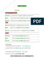 Réflexion Grammaticale Comparaison