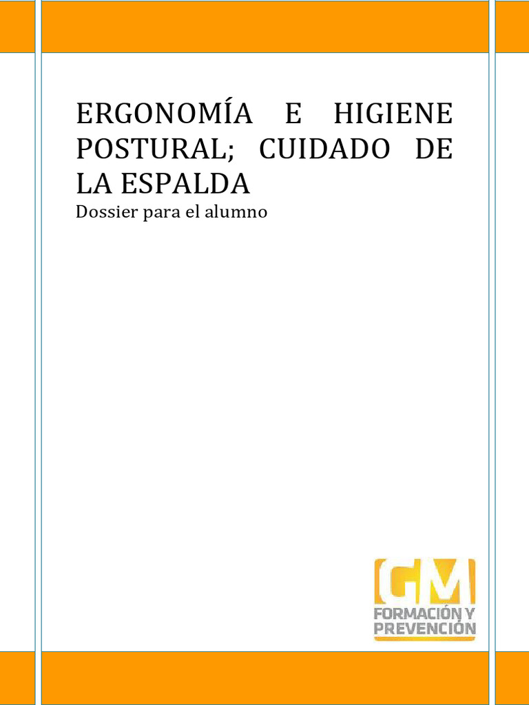 Ergonomía y Cuidado de la Espalda | PDF | Vértebra | La columna vertebral