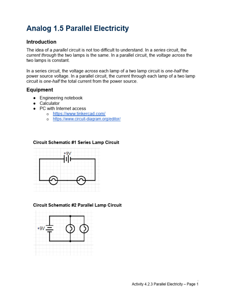 Understanding Parallel Circuits Basics | PDF | Series And Parallel ...