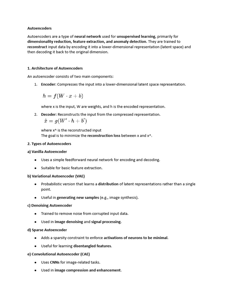 Unit 5 Autoencoders | PDF | Machine Learning | Statistical Classification