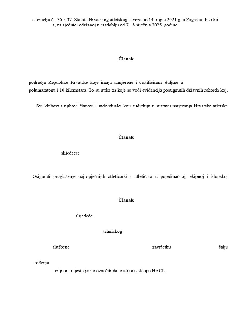 Pravilnik HACL 2025 | PDF