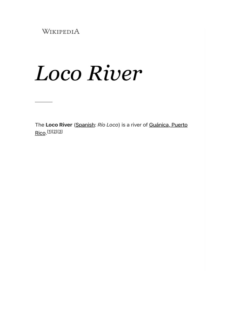 Loco River Overview in Puerto Rico | PDF | United States Geological ...
