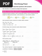 Work, Energy and Power Class 11 Physics - Notes | PDF | Collision | Force
