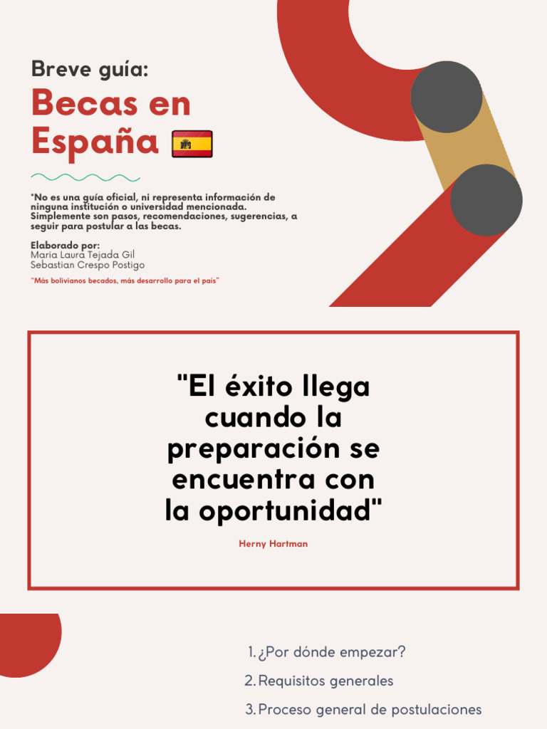 Guía para Postular a Becas en España | PDF