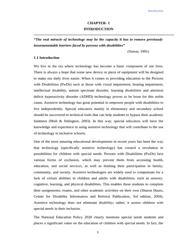04 - Chapter 1 | PDF | Inclusion (Education) | Differentiated Instruction