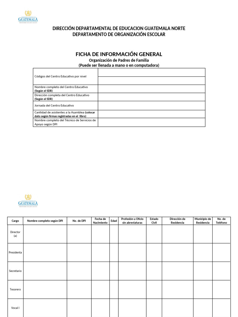 1 - Ficha de Informacion Opf | PDF