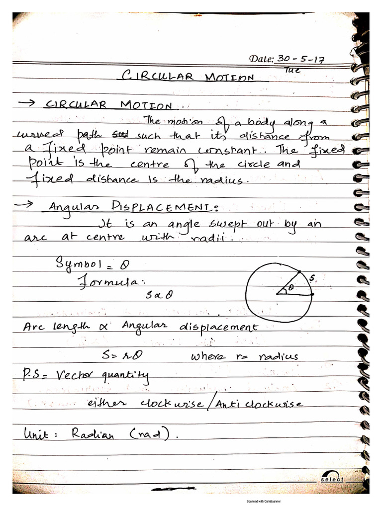 Uniform Circular Motion | PDF
