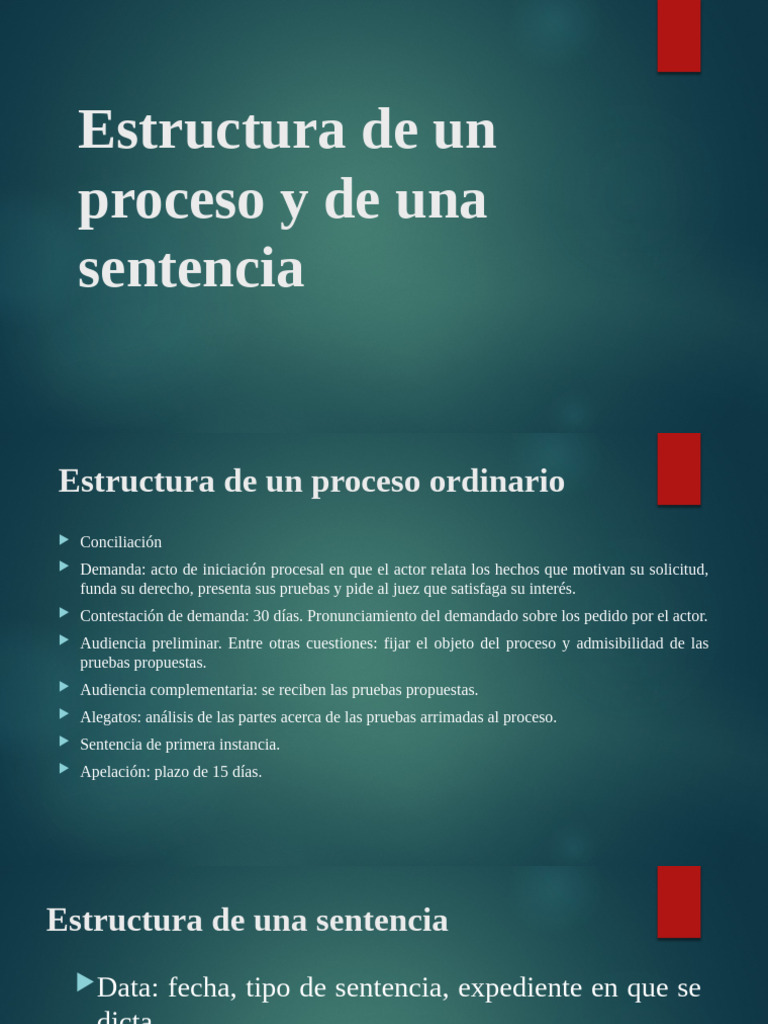Estructura de Un Proceso y de Una Sentencia | PDF