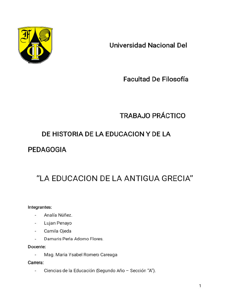 Historia La Educacion en La Antigua Grecia | PDF