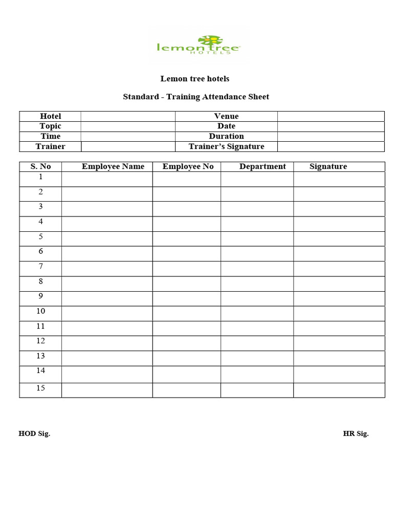 Trainig Sheet | PDF