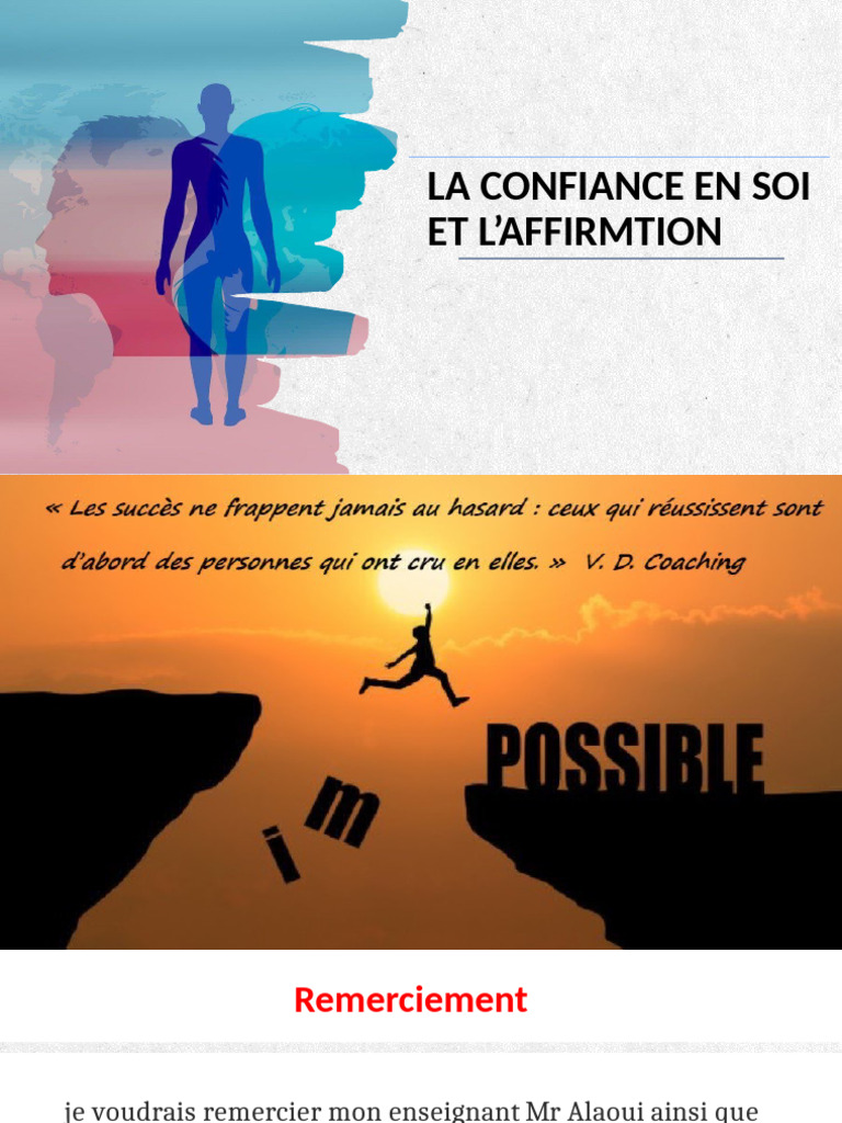 La Confiance en Soi Et l’Affirmtion de Soi 2 | PDF