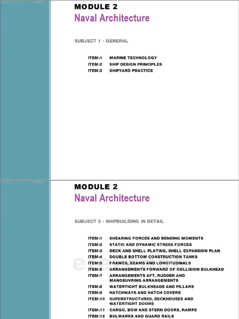 Module 2 - Naval Architecture | PDF