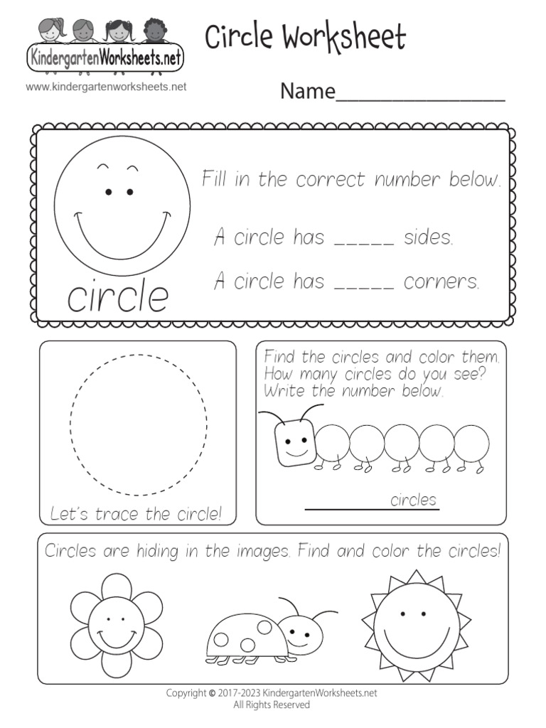 Circle Worksheet for Kids | PDF