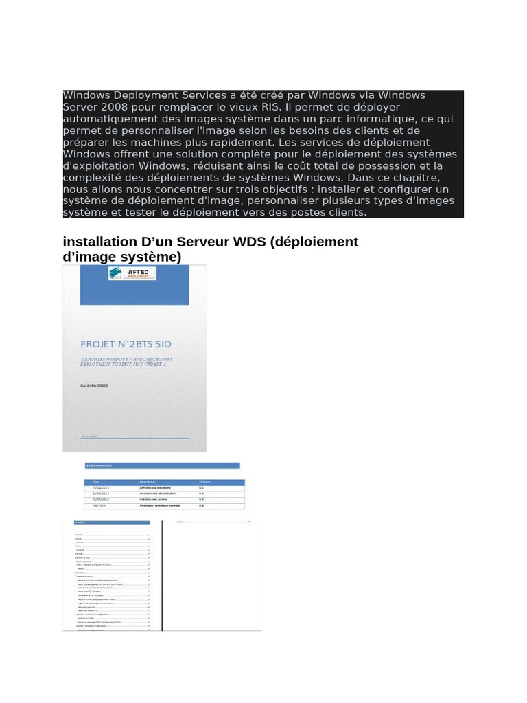 Installation et configuration de WDS | PDF | Serveur (Informatique ...