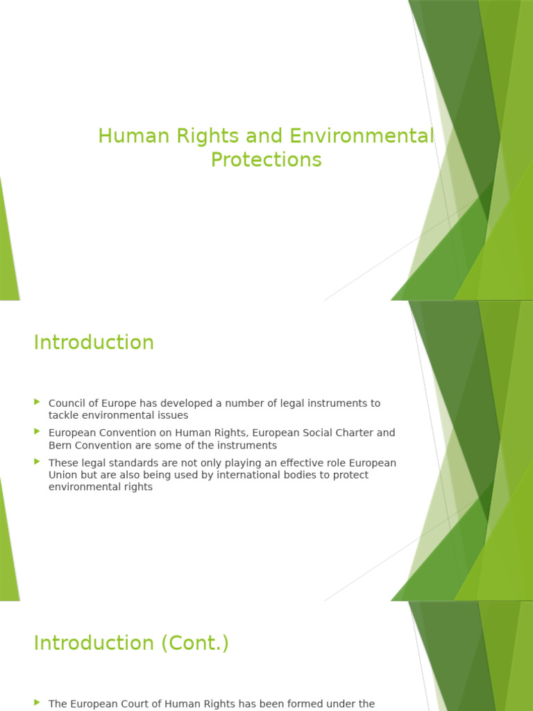 Human Rights in Environmental Law | PDF | Natural Environment | Human ...
