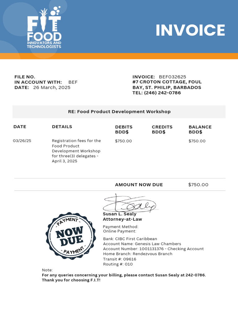 Bef - Invoice#Bef032625 | PDF