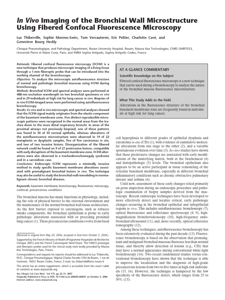 Peltier Et Al 2012 in Vivo Imaging of The Bronchial Wall Microstructure ...