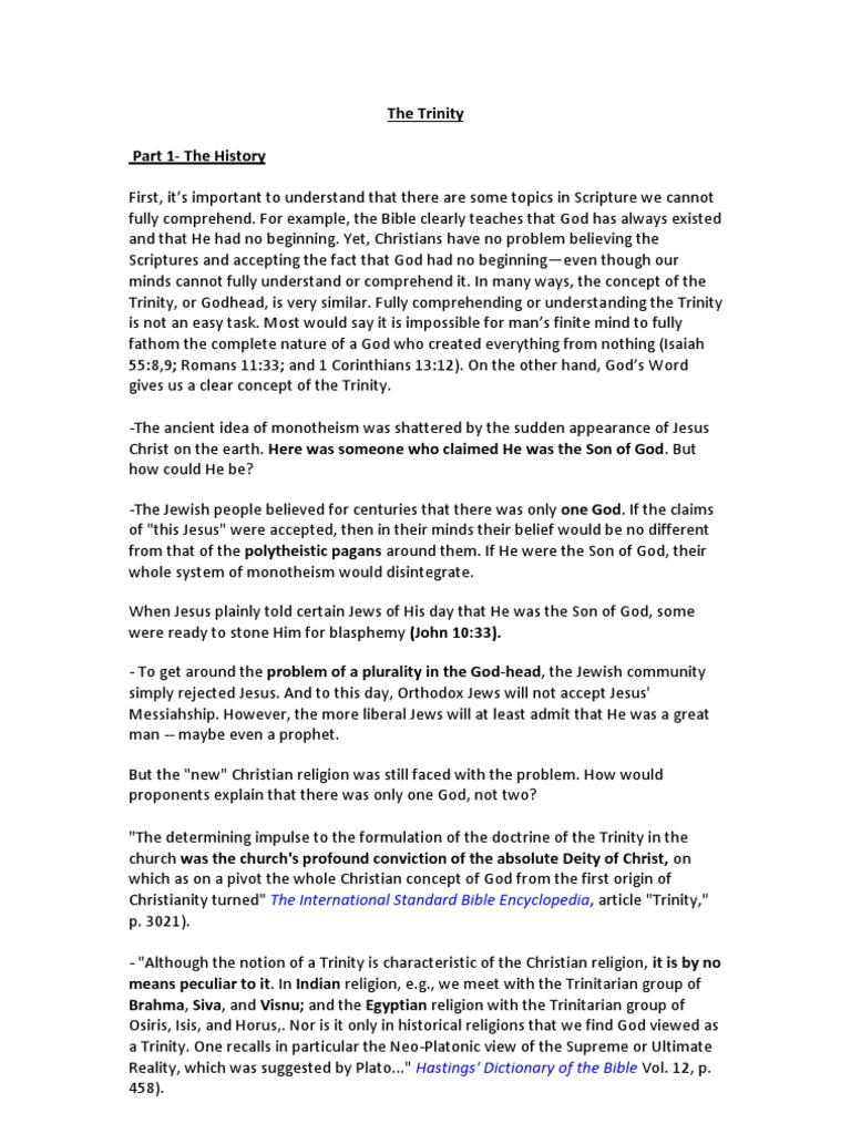 The Trinity | PDF | Trinity | God