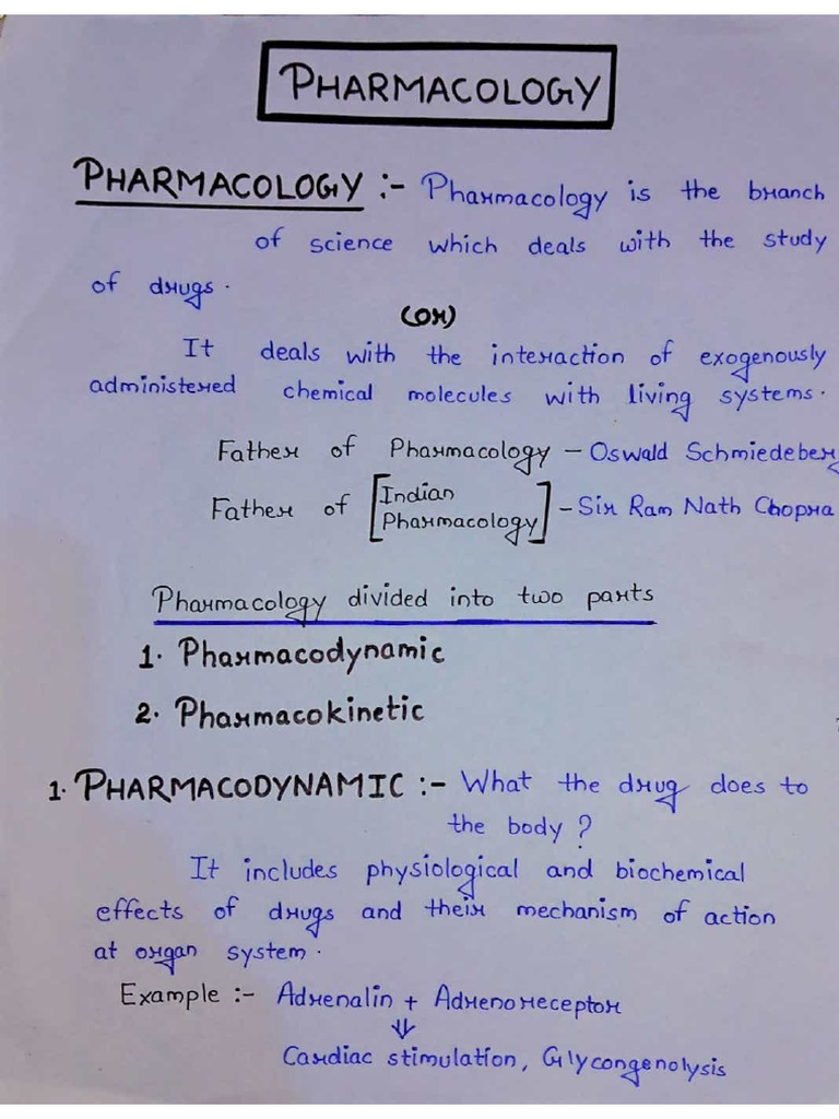 Pharmacology Chapter 1 Pdf