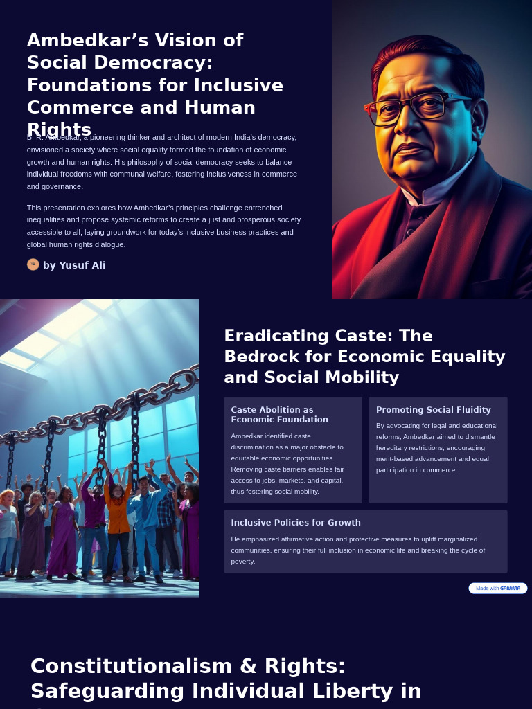 Ambedkars Vision of Social Democracy Foundations For Inclusive Commerce ...