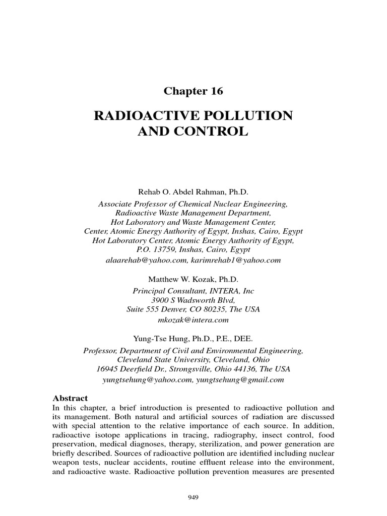 Radio Active Pollution 2 21 | PDF | Neutron | Absorbed Dose