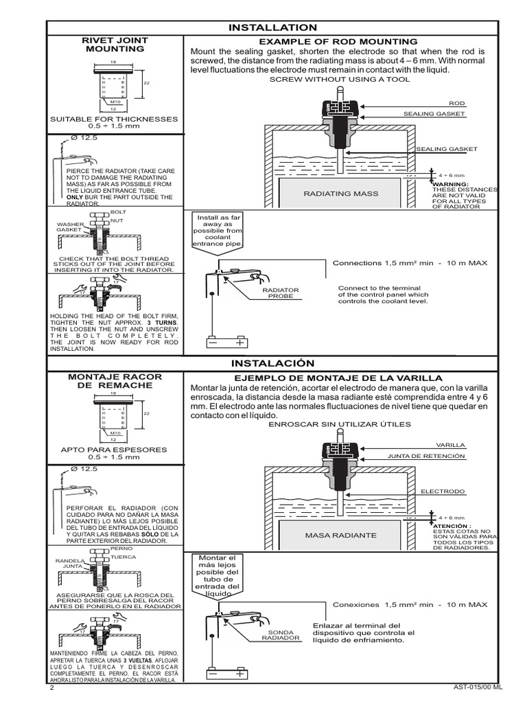 Example of Rod Mounting Rivet Joint Mounting: Installation | PDF ...