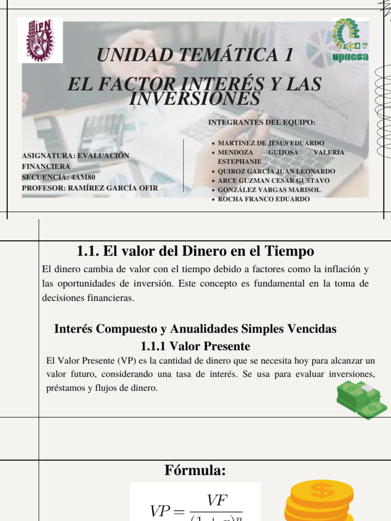 Unidad 1 - Evf | PDF | Compartir (Finanzas) | Valoración (Finanzas)