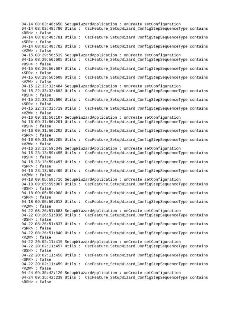 Setup Wizard Configuration Logs | PDF