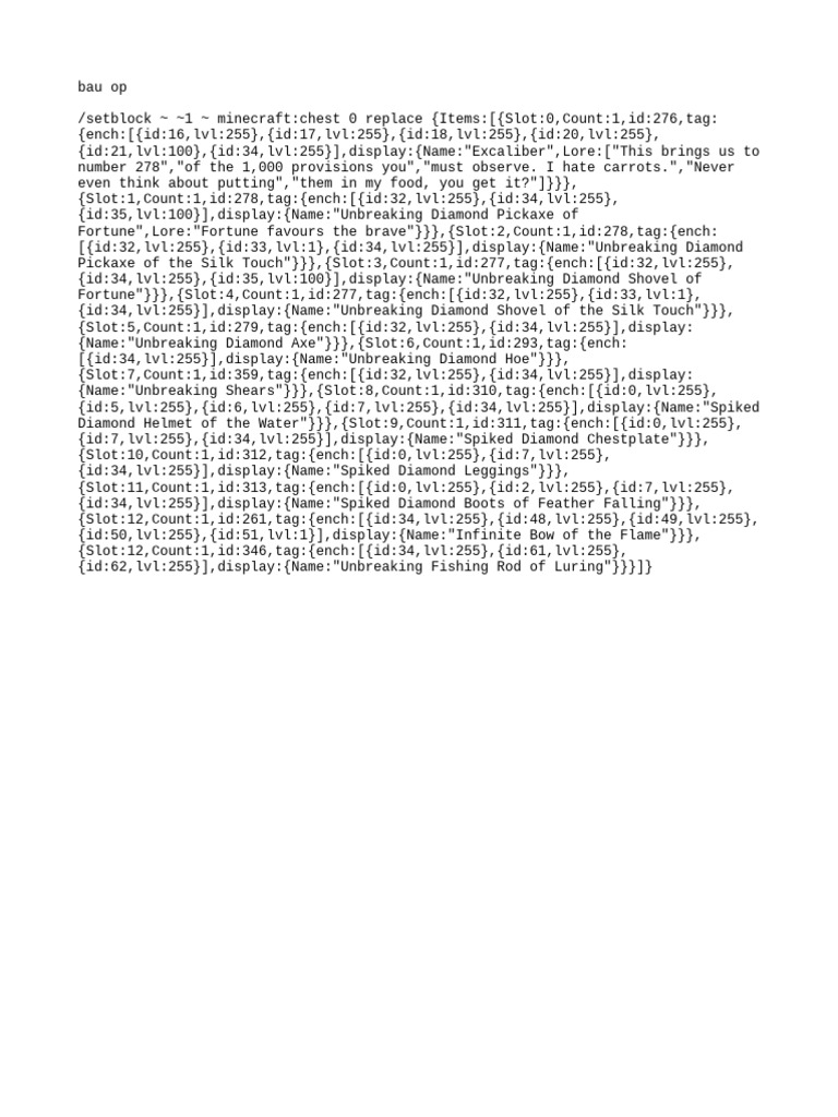 Minecraft Enchanted Item List | PDF