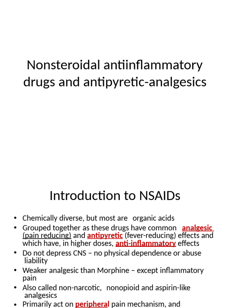 NSAIDs and Paracetamol | PDF | Nonsteroidal Anti Inflammatory Drug ...