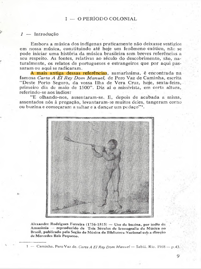 Música Indígena no Período Colonial | PDF | Brasil | Música clássica