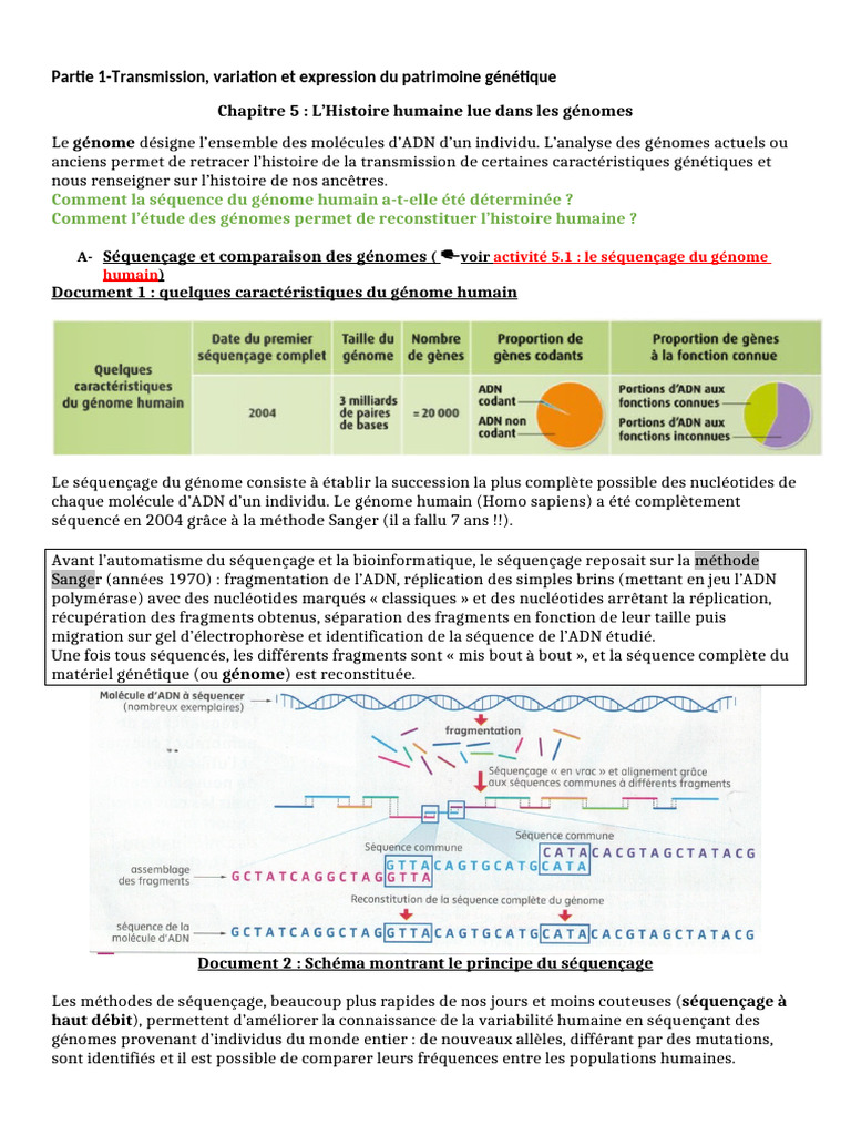 Histoire humaine à travers les génomes | PDF | Séquençage de l'ADN | Gènome