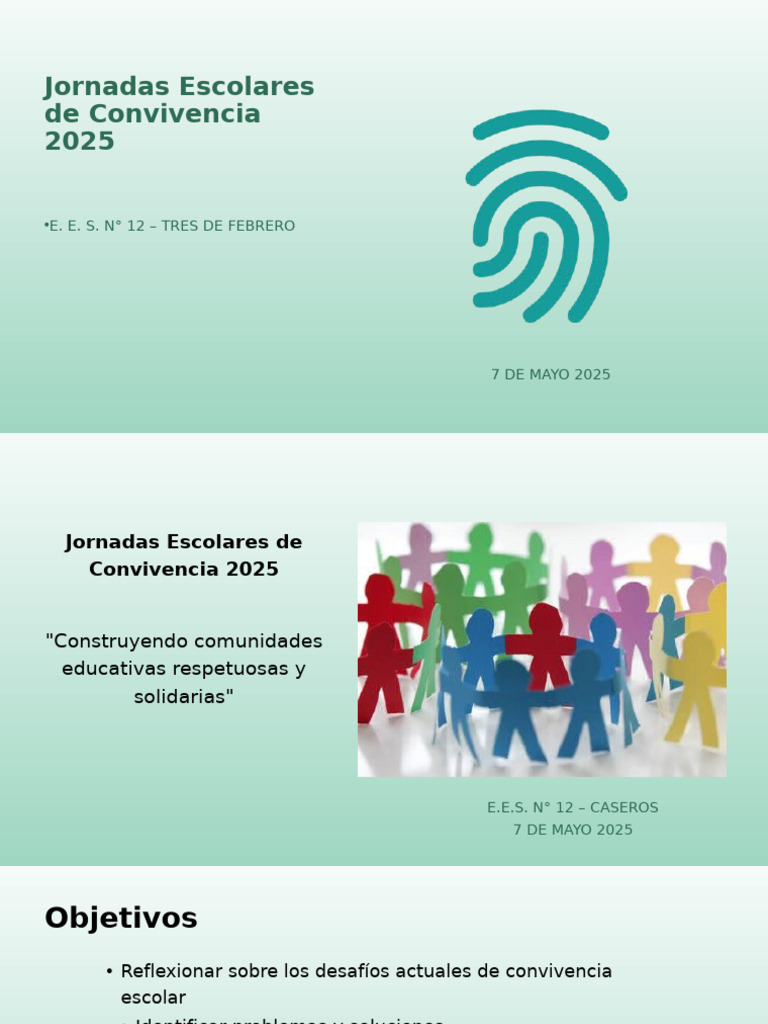 Jornadas de Convivencia Escolar 2025 | PDF | Enseñando | Aprendizaje