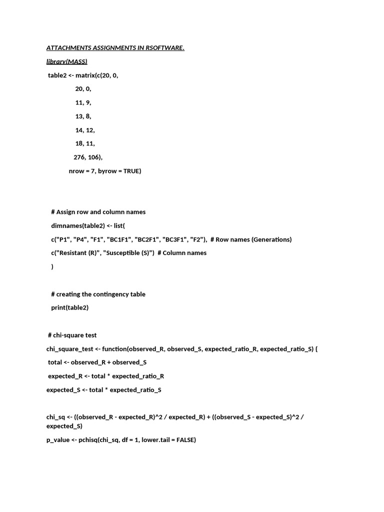 Attachments Assignments in Rsoftware | PDF