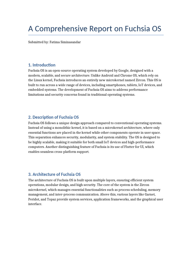 Overview of Fuchsia OS Architecture | PDF | Kernel (Operating System ...
