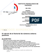 Algoritmo, Diagrama de Flujo, Seudocodigo FACTORIAL DE UN NUMERO ENTERO POSITIVO