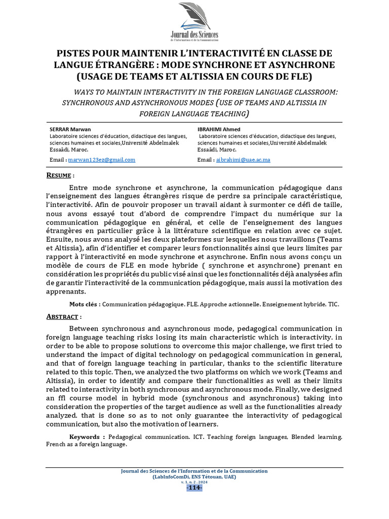 Interactivité en classe de FLE : stratégies numériques | PDF ...